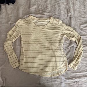 ☀️ Marine layer cream stripe long sleeve shirt